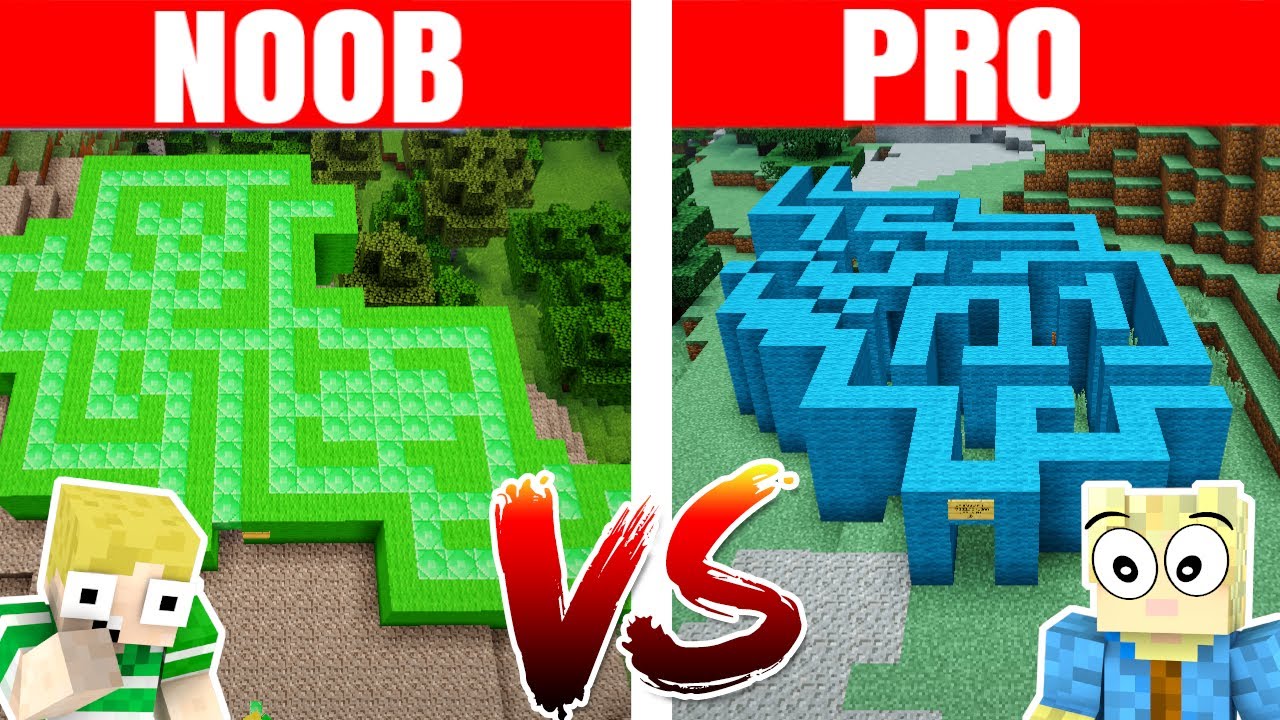 NOOB vs PRO :: LABYRINTER!! - Dansk Minecraft