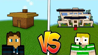 😲Hvem kan bygge det flotteste HUS i Minecraft?!😲