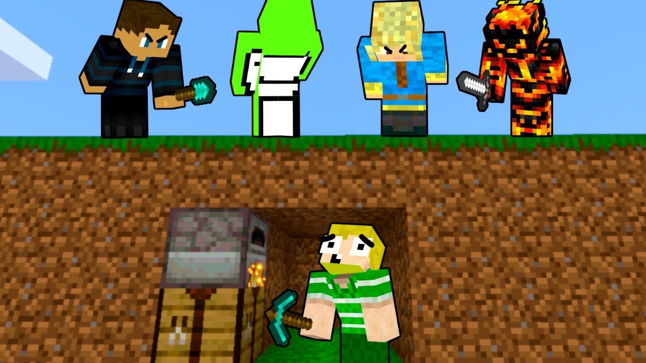 Bliver Huntet Af 5 Youtubere!! - Dansk Minecraft