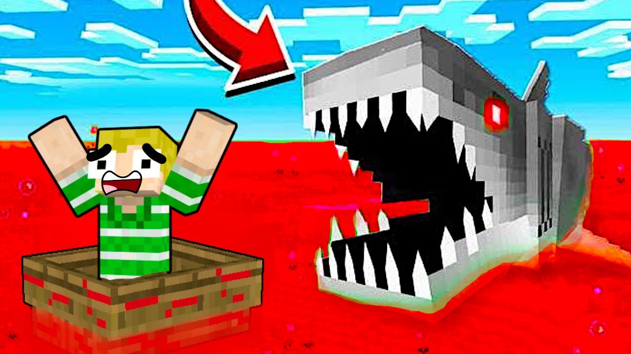 Jeg Er Fanget På En BLODIG Ø I Minecraft!!