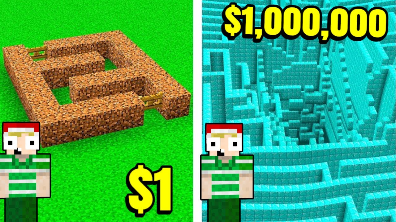 $1 VS $1,000,000 LABYRINT I Minecraft!!