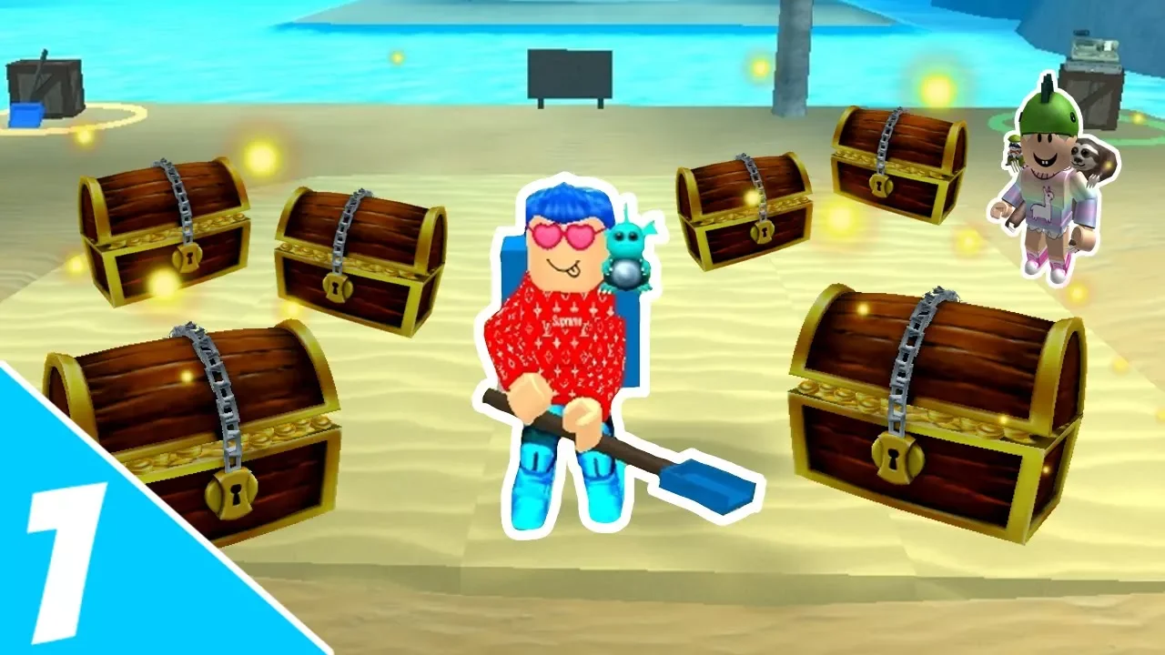 VI ER RIGE!! - Treasure Hunt Simulator #01 (Dansk Roblox)