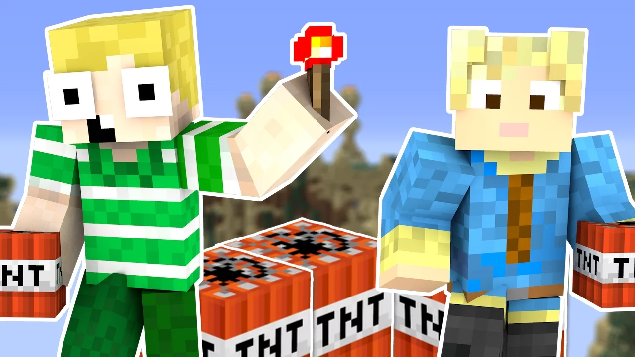 Dansk Minecraft - TNT TRAP CHALLENGE!!