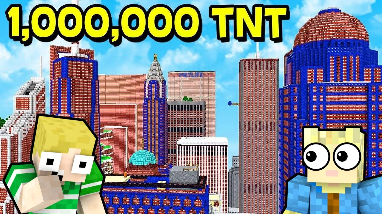 EN TNT BY (1.000.000 TNT)!! - Dansk Minecraft