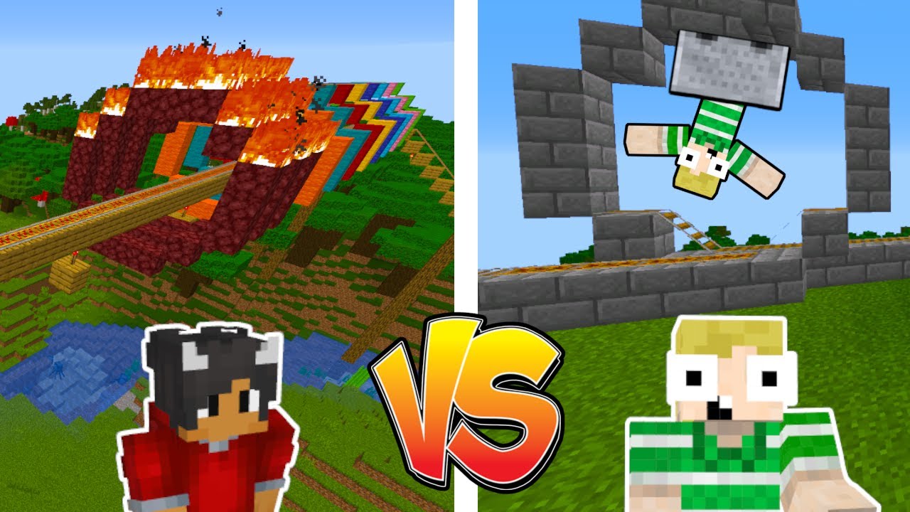 😲Hvem kan bygge den Sejeste Roller Coaster i Minecraft?!😲