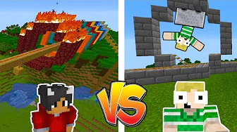 😲Hvem kan bygge den Sejeste Roller Coaster i Minecraft?!😲