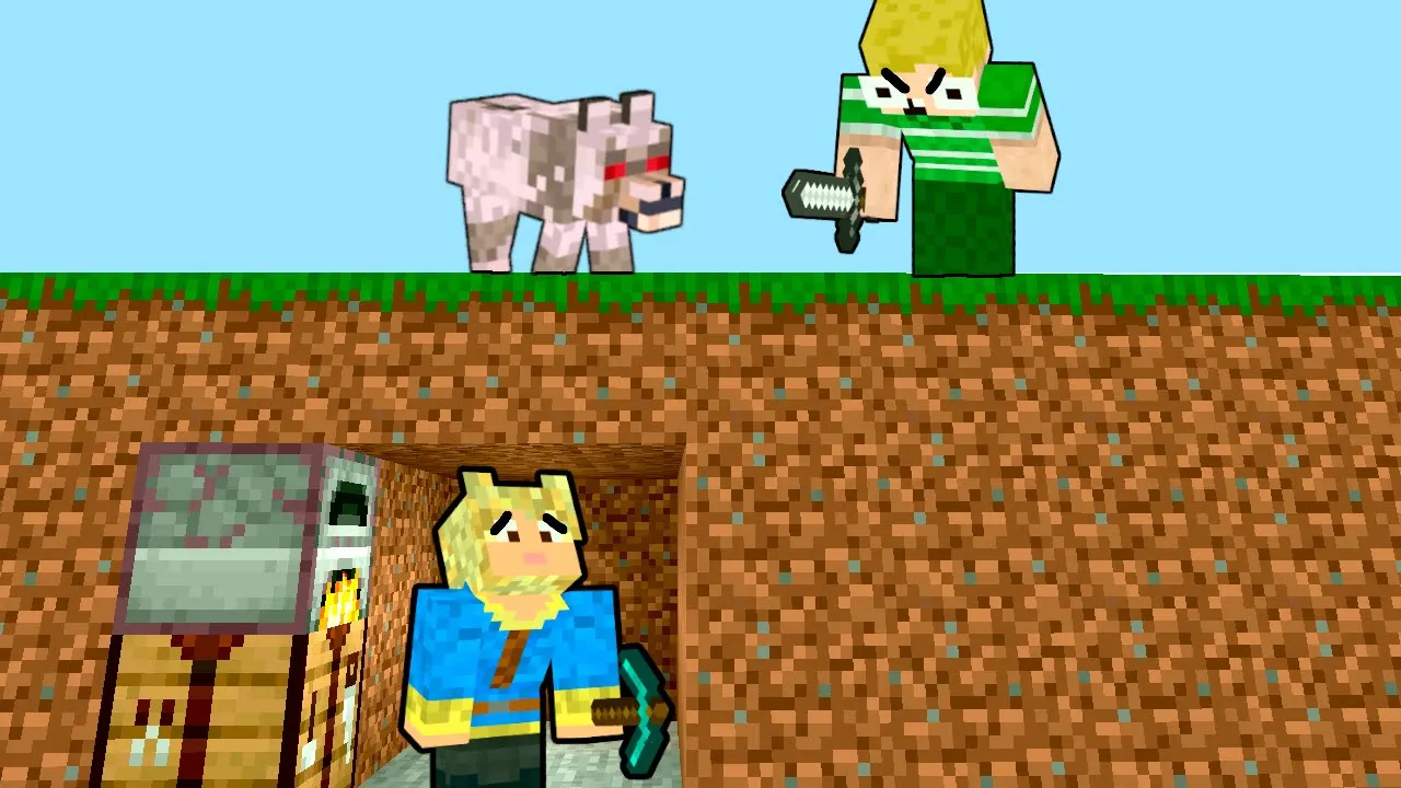 Jeg Hunter Mikkel i Minecraft!!