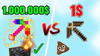 $1 PICKAXE vs $10,000 PICKAXE - Dansk Minecraft