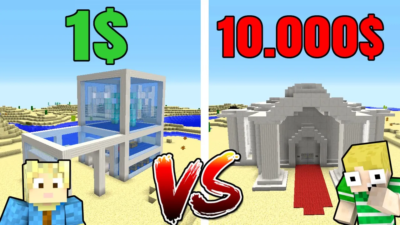 $1 vs $10,000 HOTEL!! - Dansk Minecraft