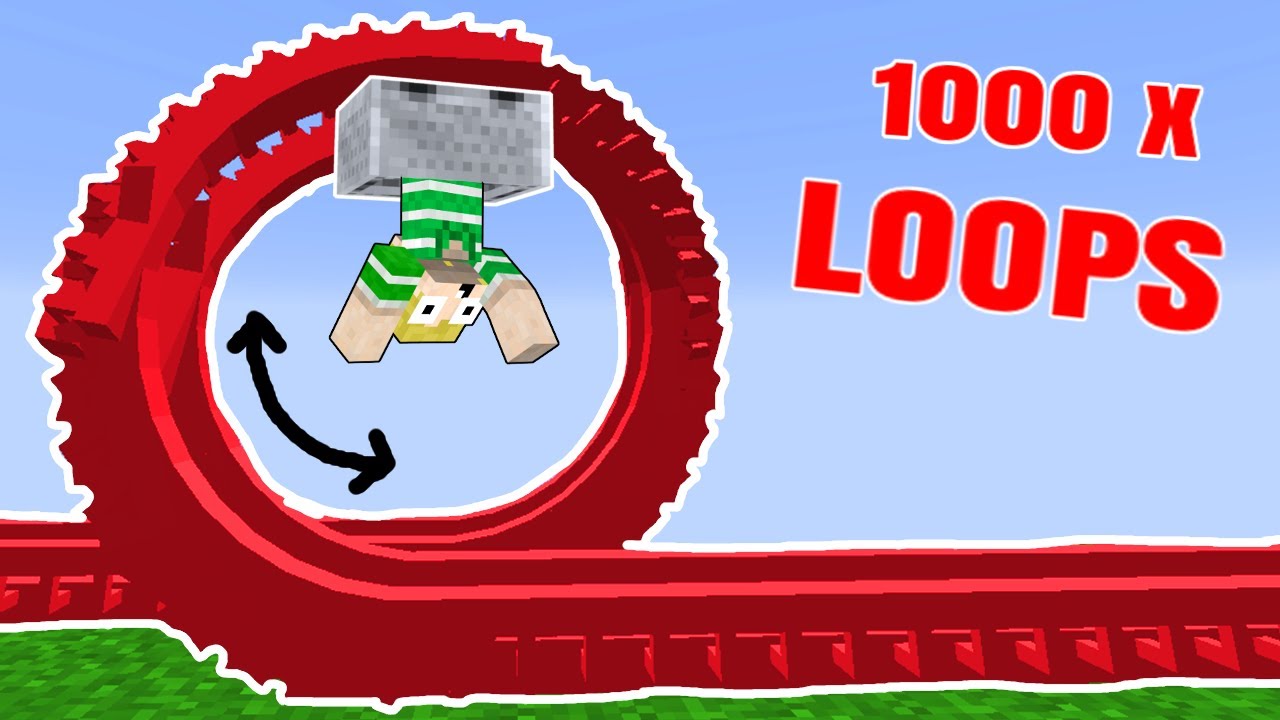 1000 LOOPS I ROLLER COASTER!! - Dansk Minecraft
