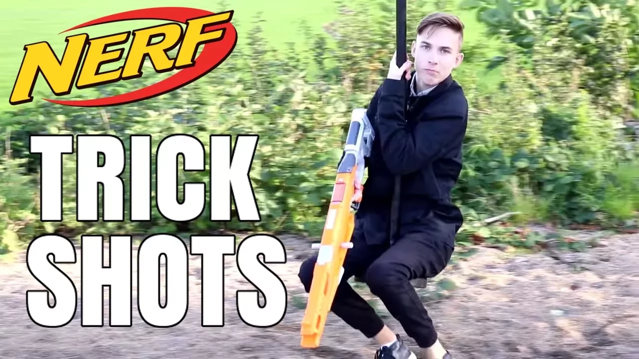 TRICK SHOTS - NERF Accustrike Raptorstrike