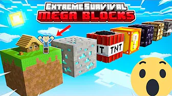 OVERLEVER PÅ KÆMPE BLOCKS! - Dansk Minecraft