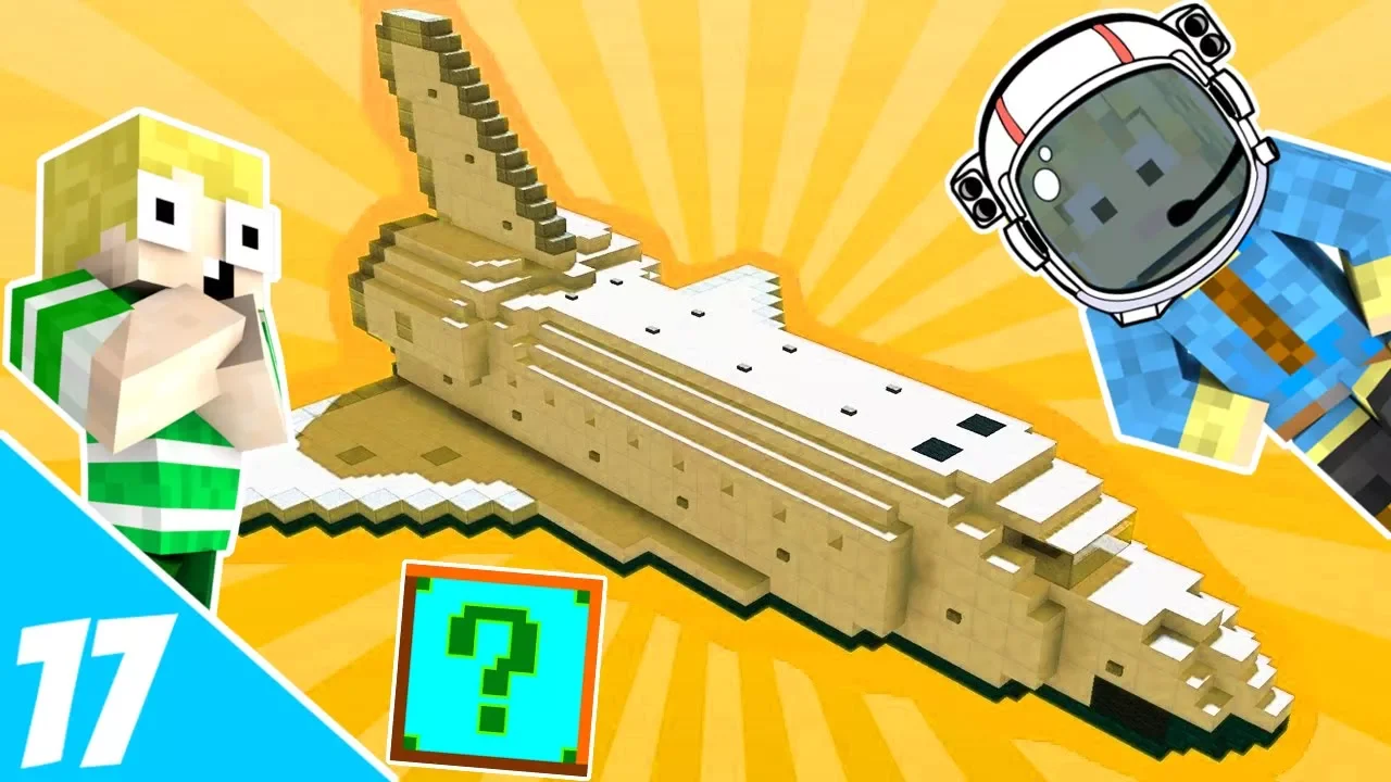 Dansk Minecraft - LuckyBlock Verden #17: FLYVER I RUMRAKET!!