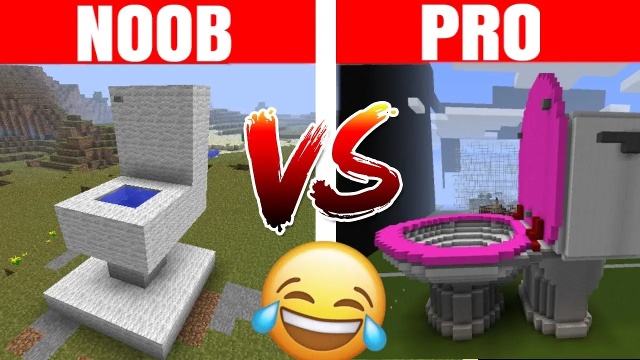NOOB vs PRO :: KÆMPE TOILET!! - Dansk Minecraft
