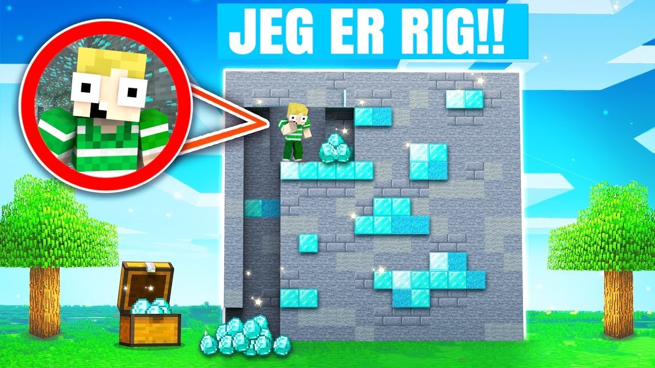 OVERLEVER PÅ KÆMPE BLOCKS #3: JEG ER RIG!! - Dansk Minecraft
