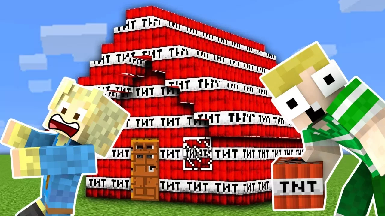 Dansk Minecraft - Lucky Blocks #14: ET TNT HUS!!