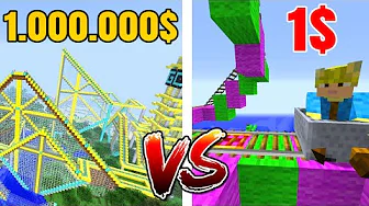 $1 vs $10.000 ROLLER COASTER!! - Dansk Minecraft