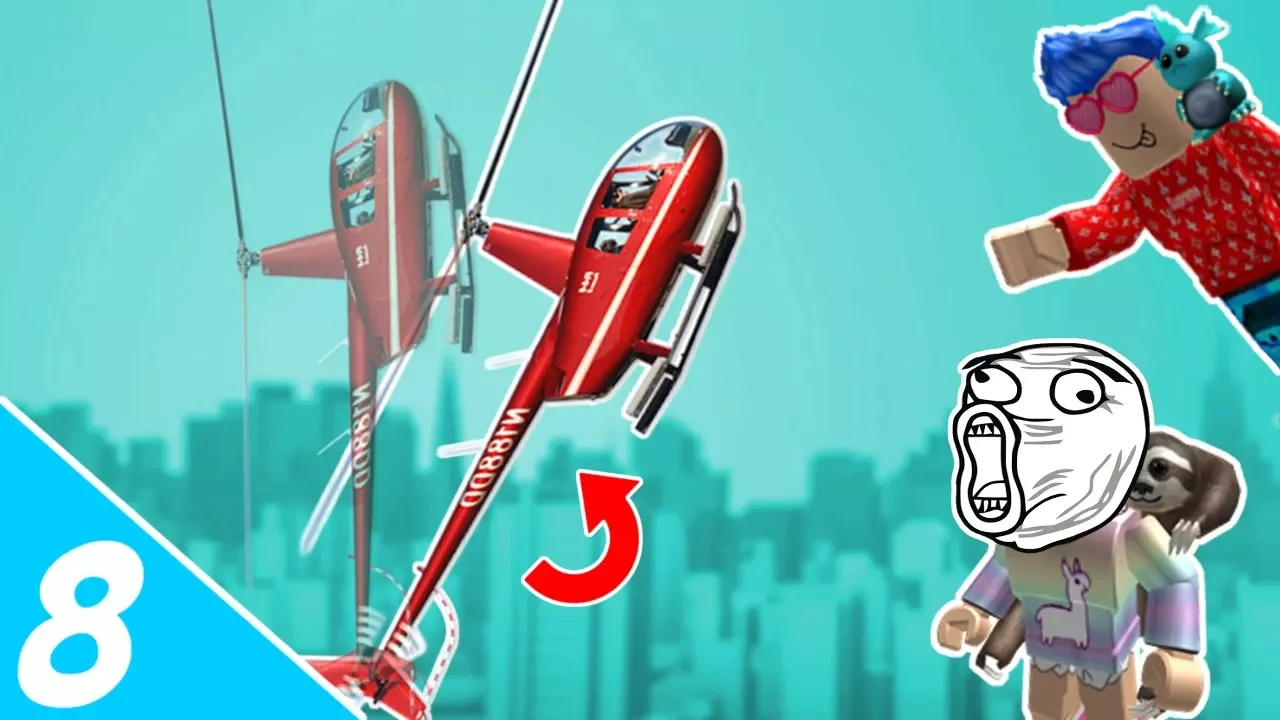 Dansk Roblox - HELIKOPTER STUNTS!!