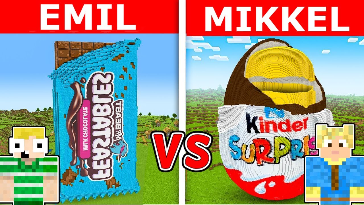 Hvem Bygger Bedste CHOKOLADE I Minecraft?!