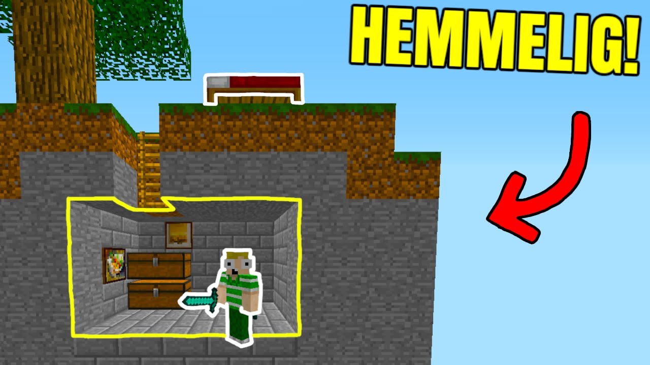 HEMMELIG BASE I BEDWARS!! - Dansk Minecraft