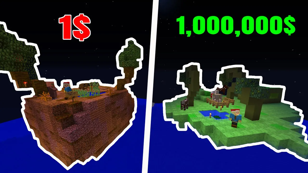 $1 vs $10.000 PLANET!! - Dansk Minecraft