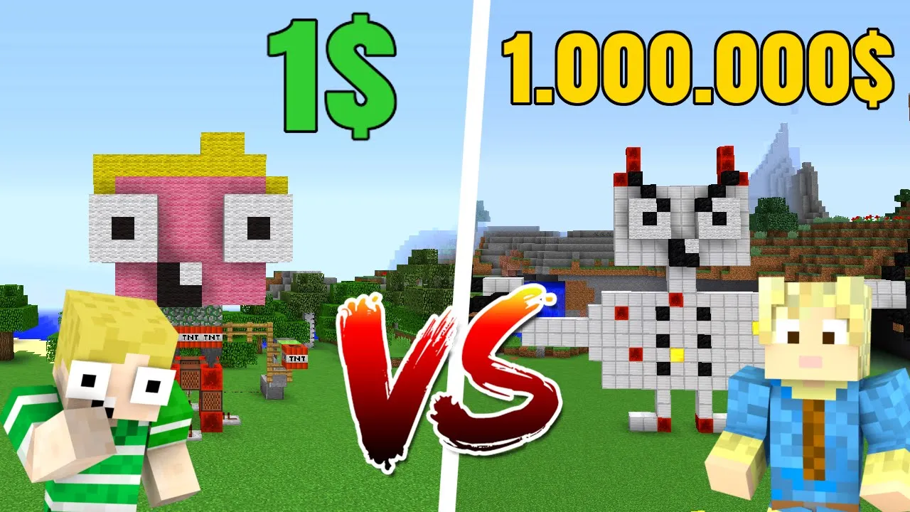 $1 vs $10.000 ROBOT!! - Dansk Minecraft