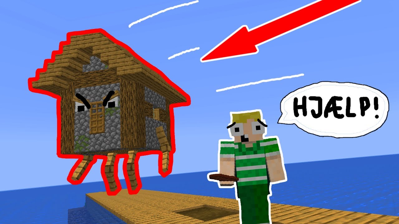 LEVENDE HUS DER ANGRIBER!! - Dansk Minecraft