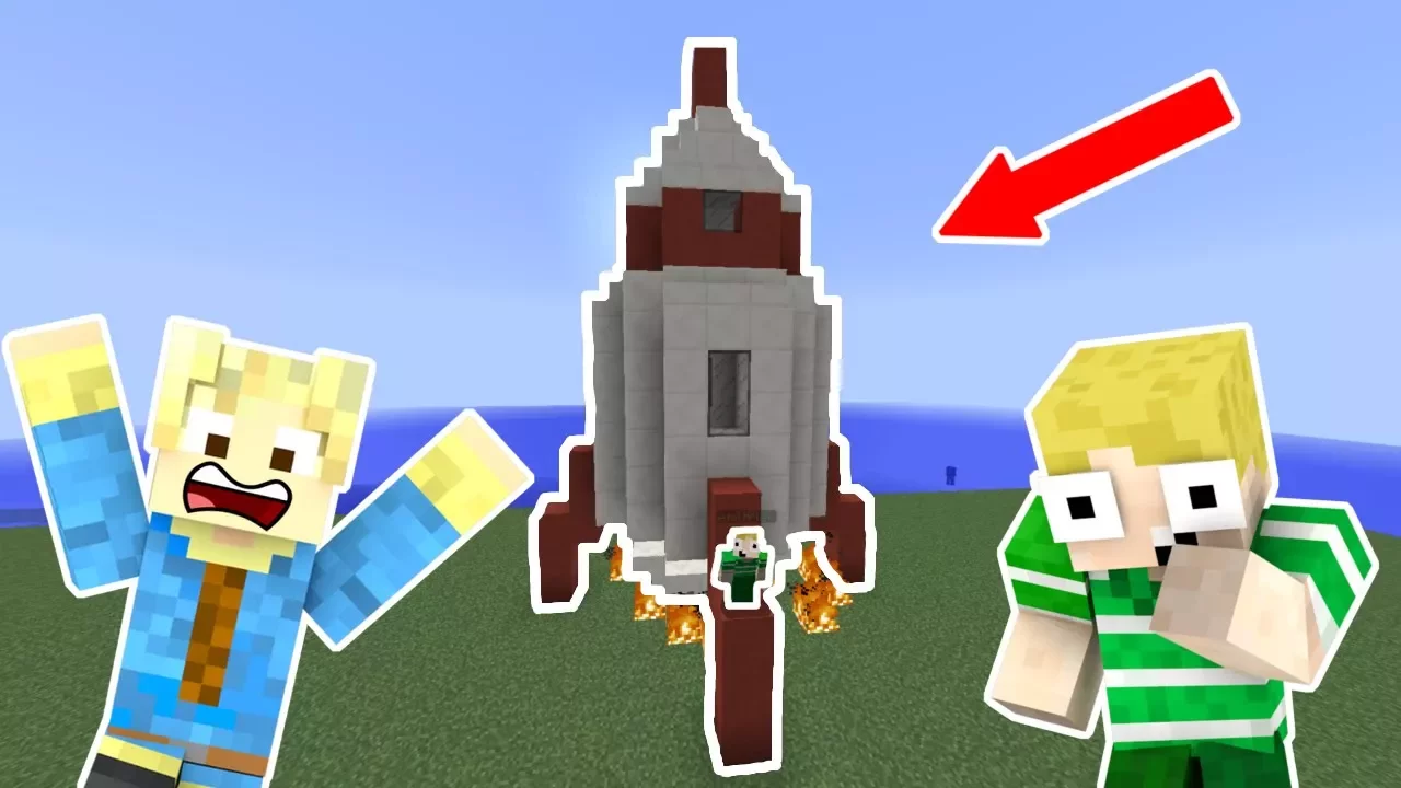 Dansk Minecraft - Lucky Blocks #26: FLYVER I RAKET!!