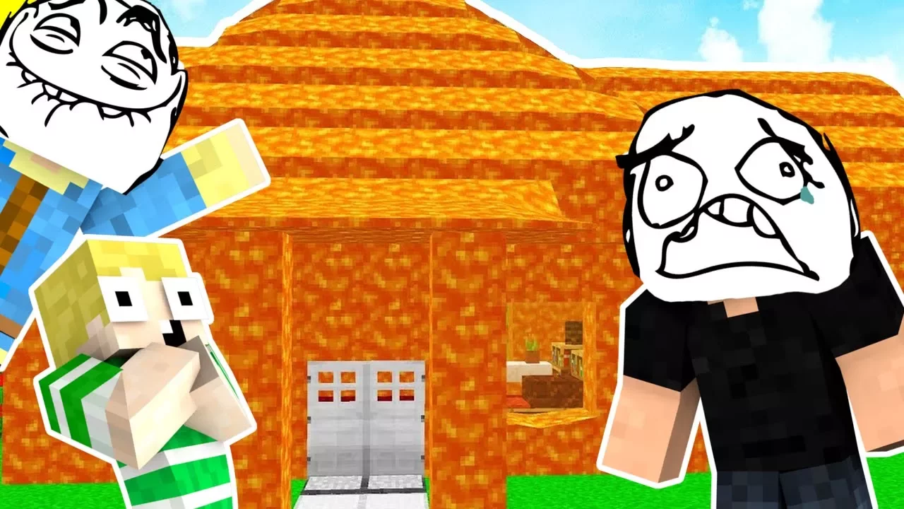 Dansk Minecraft - Trolling #27: ET LAVA HUS!!