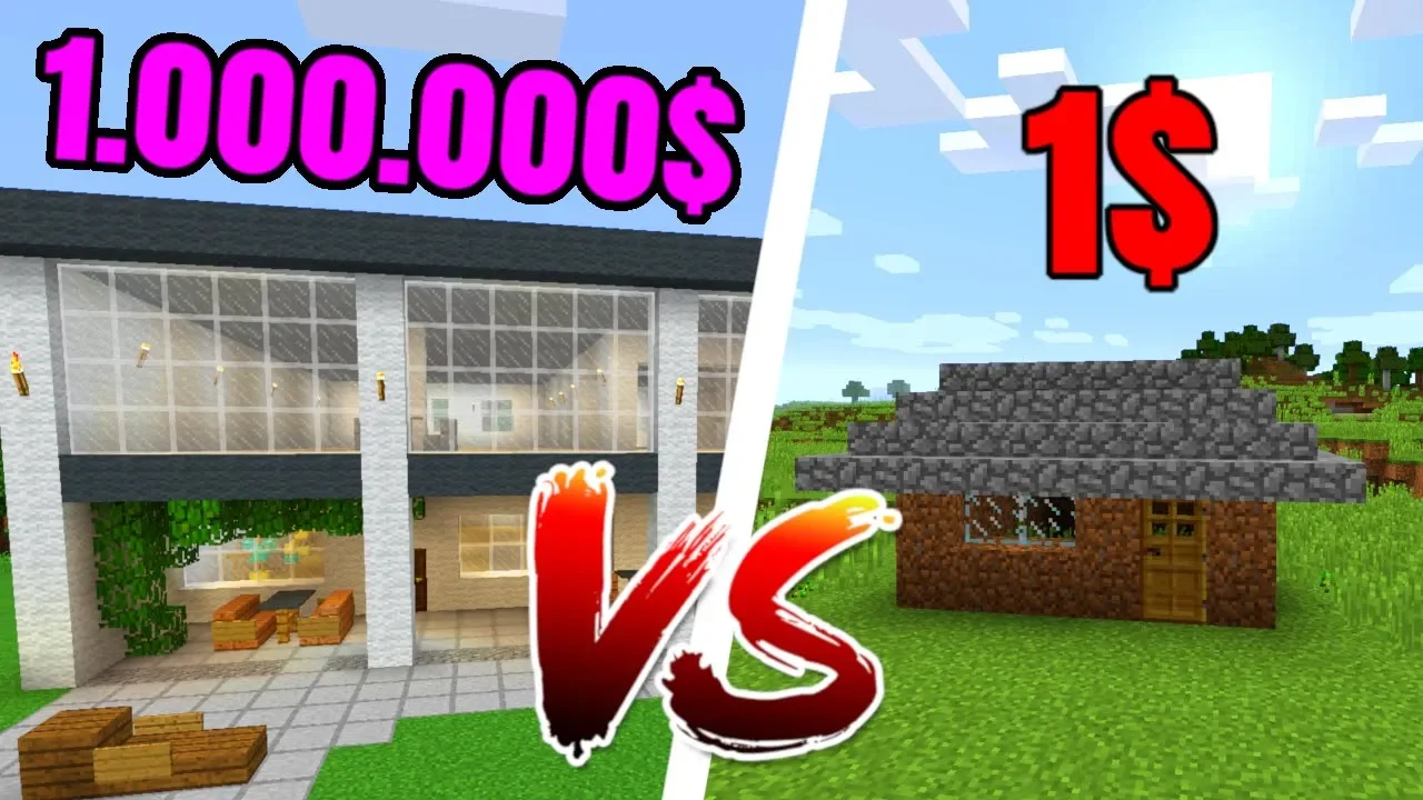 $1 HUS vs $10,000 HUS I MINECRAFT!! - Dansk