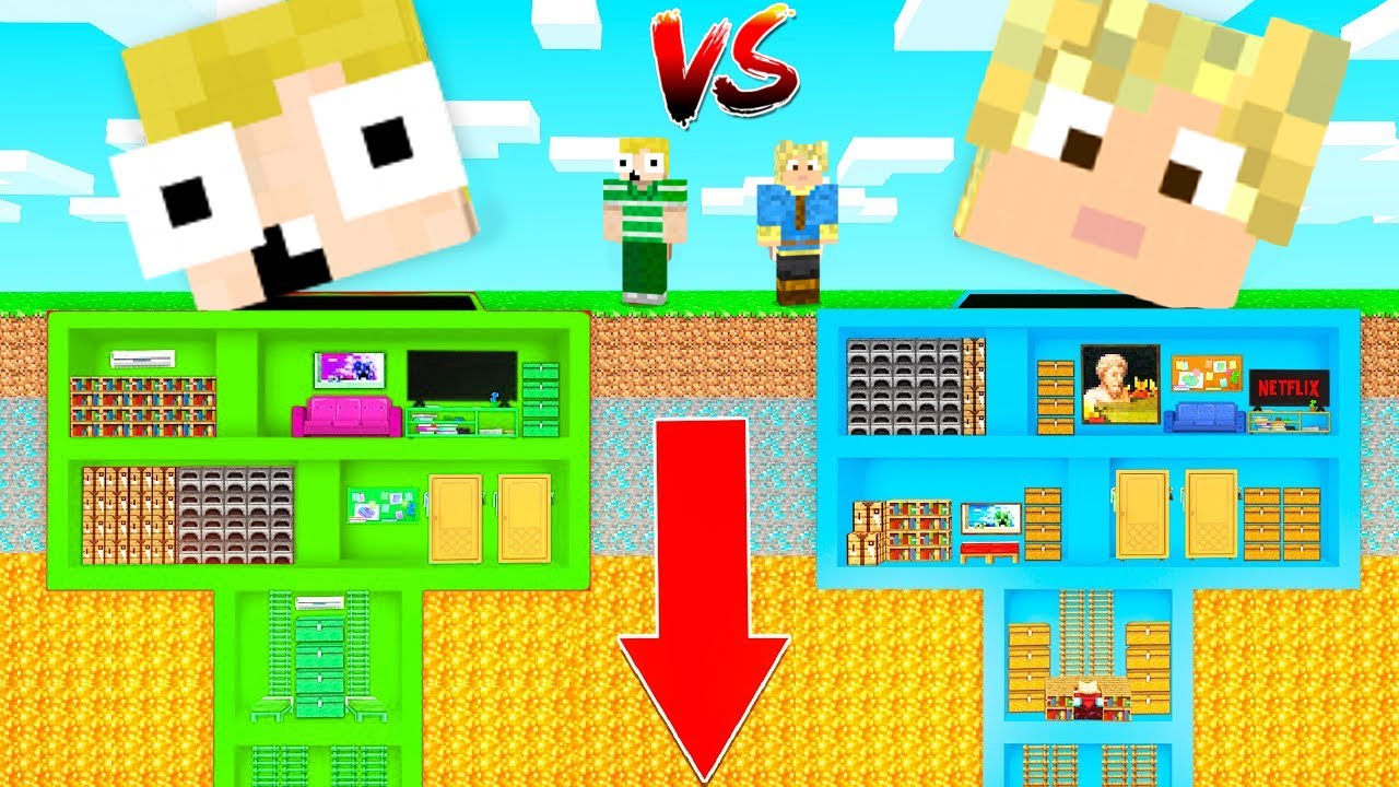 Hvem Bygger Bedste BUNKER I Minecraft?!