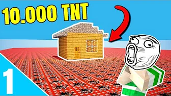 10,000 TNT VS SIKRESTE HUS!! - Dansk Minecraft