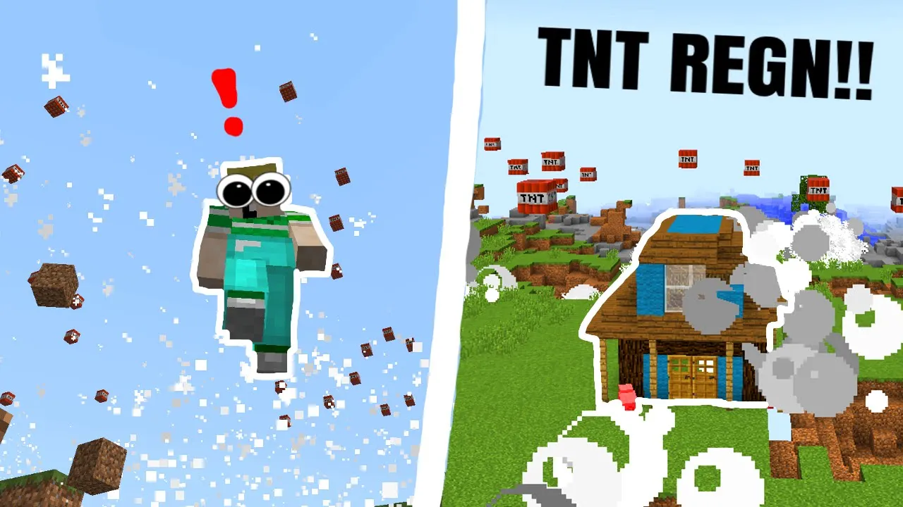 Det regner med TNT!! - Dansk Minecraft