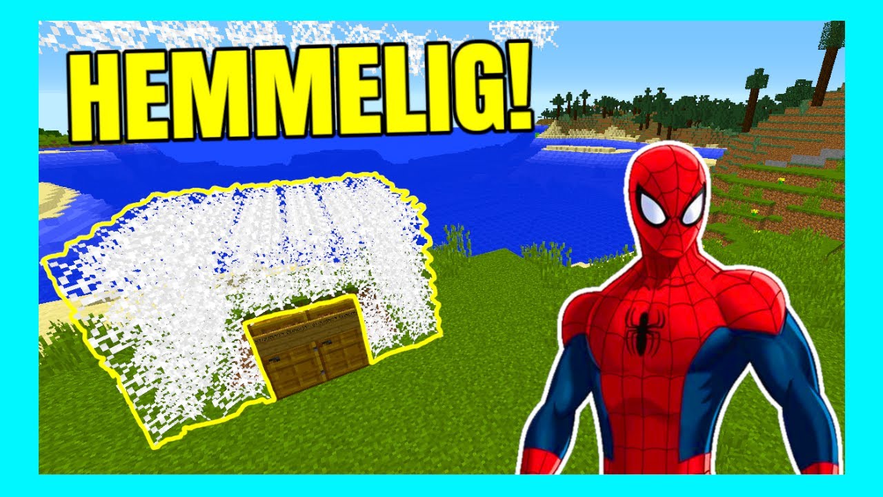 😲SPIDERMAN'S HEMMELIGE BASE!!😲 - Dansk Minecraft