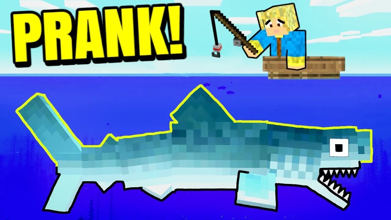 JEG PRANKER MIKKEL SOM HAJ I MINECRAFT!!