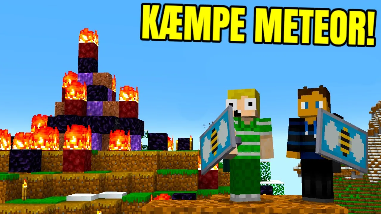 KÆMPE METEOR STYRTER NED I BASEN!! - Dansk Minecraft Prank Wars #04