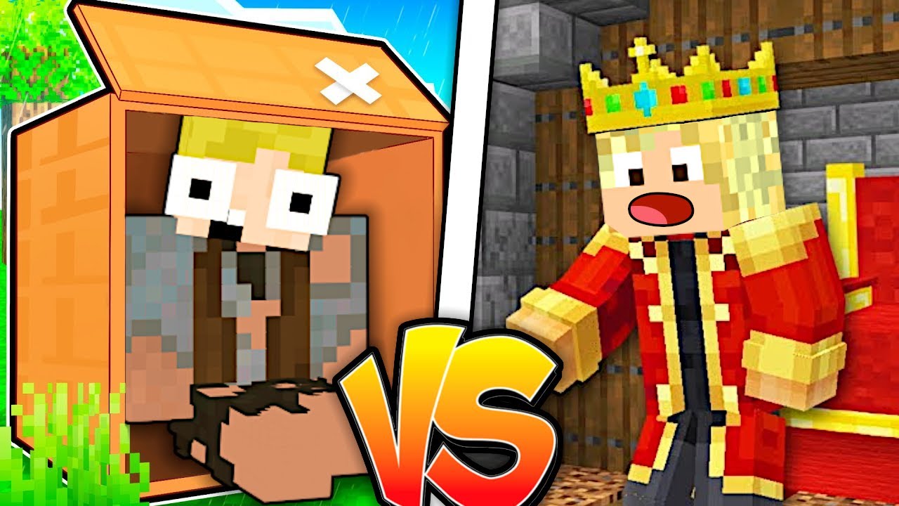 Konge VS Hjemløs I Minecraft!!