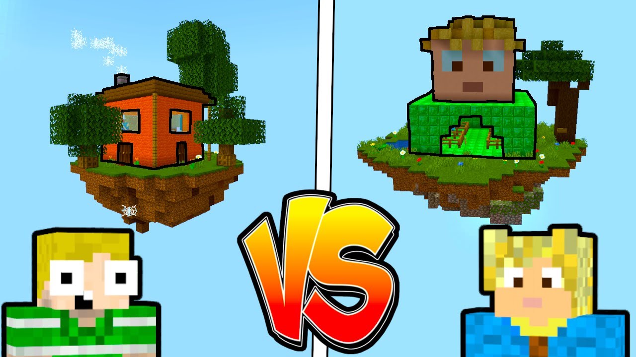 MIKKEL vs EMIL // Hvem kan bygge den flotteste LUFTBASE I Minecraft?!