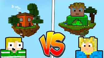 MIKKEL vs EMIL // Hvem kan bygge den flotteste LUFTBASE I Minecraft?!