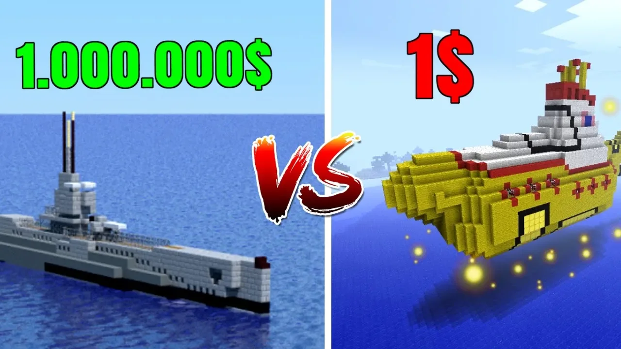 $1 UBÅD vs $10,000 UBÅD I MINECRAFT!! - Dansk