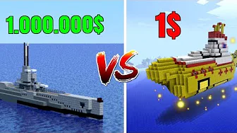 $1 UBÅD vs $10,000 UBÅD I MINECRAFT!! - Dansk