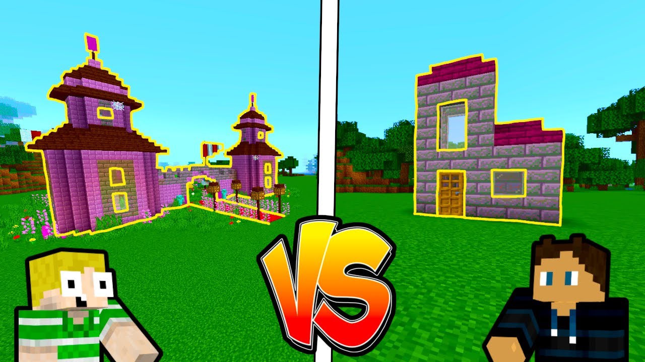 😲Hvem kan bygge det flotteste SLOT i Minecraft?!😲