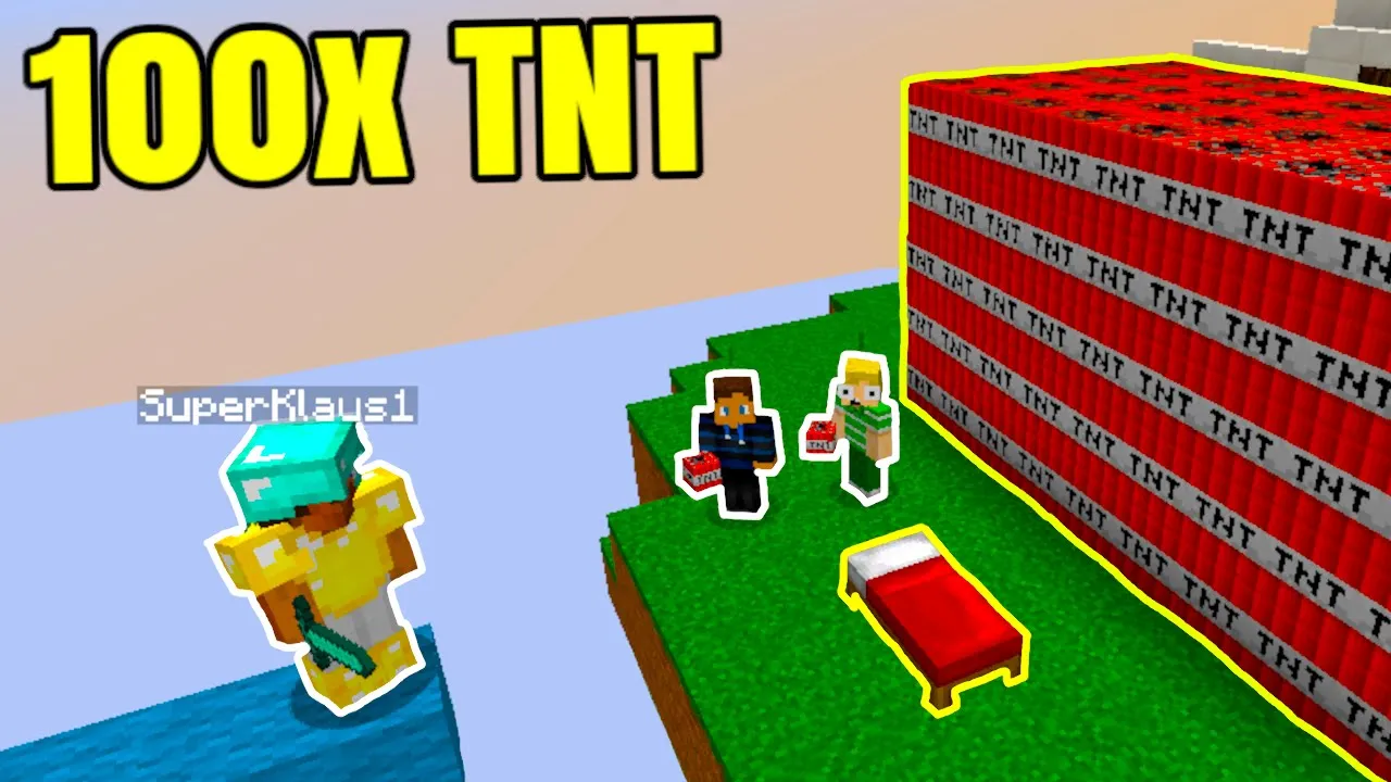 SPRÆNGER 100 TNT I BEDWARS!! - Dansk Minecraft