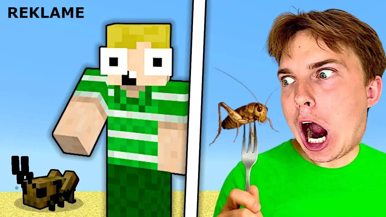 Byg og Spis #22: JEG SPISER EN GRÆSHOPPE!! - Dansk Minecraft