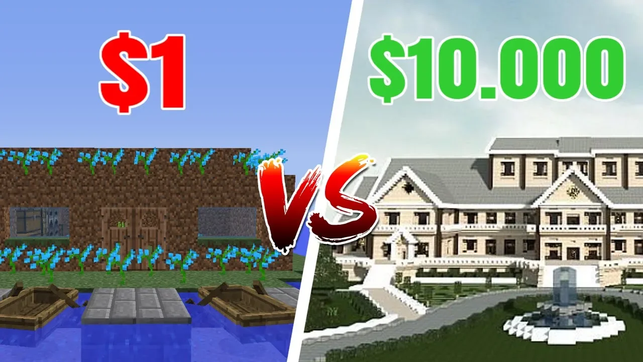 $1 HUS vs $10,000 HUS I MINECRAFT!! - Dansk