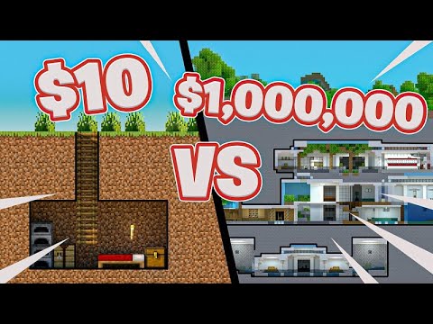 10$ VS 1.000.000$ BASE UNDER JORDEN!! - Dansk Minecraft