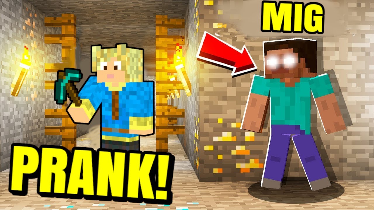 Pranker Mikkel Som HEROBRINE!! - Dansk Minecraft
