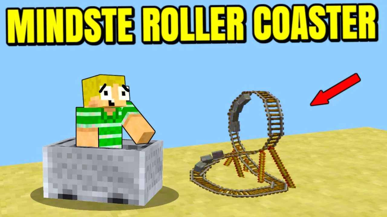 VERDENS MINDSTE ROLLER COASTER I MINECRAFT!!