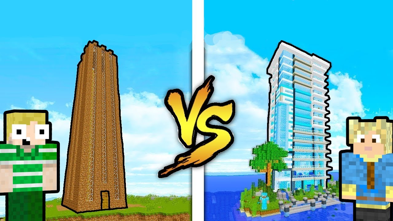 MIKKEL vs EMIL // Hvem kan bygge det flotteste HØJHUS I Minecraft?!