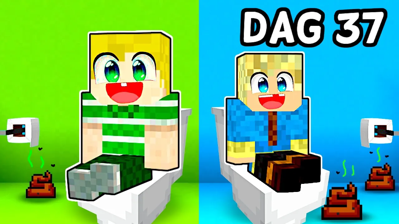 100 Dage På TOILET I Minecraft!!